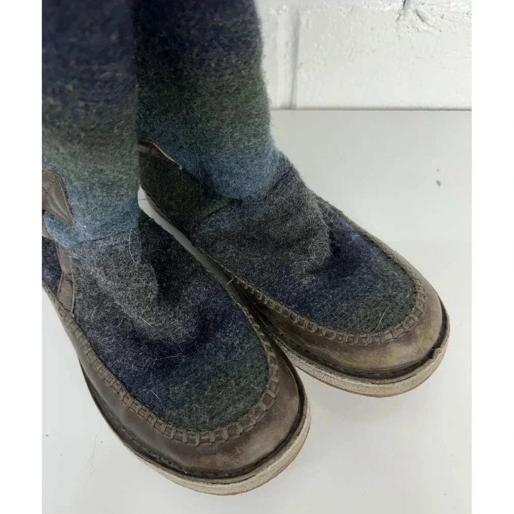 Sorel Womens 10 Chipahko‎ Blanket Hawk Wool Winter Boots Leather Trim NL1879-030